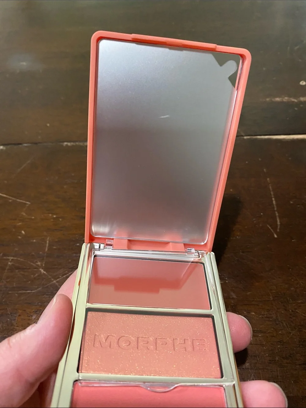 Morphe Cheek Thrills Face Trio — Coral Peach & Shimmer. NIB